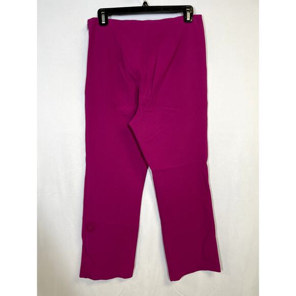 TRINA TURK Jarreau Colette Luxe Cropped Trouser Pants Fuschia Pink Size 4 - Picture 7 of 13